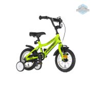 KPC FluoBike Raptor dinós VILÁGÍTÓS 12 neonzöld fluoreszkáló gyermek kerékpár