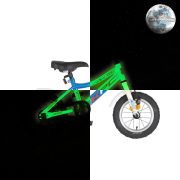KPC FluoBike Police szirénás VILÁGÍTÓS 12 kék fluoreszkáló gyermek kerékpár