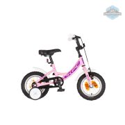 KPC FluoBike Kitty cicás VILÁGÍTÓS 12 rózsaszín fluoreszkáló gyermek kerékpár