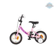 KPC FluoBike Kitty cicás VILÁGÍTÓS 12 rózsaszín fluoreszkáló gyermek kerékpár
