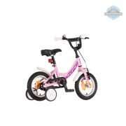 KPC FluoBike Kitty cicás VILÁGÍTÓS 12 rózsaszín fluoreszkáló gyermek kerékpár