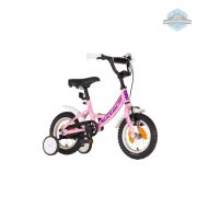KPC FluoBike Kitty cicás VILÁGÍTÓS 12 rózsaszín fluoreszkáló gyermek kerékpár