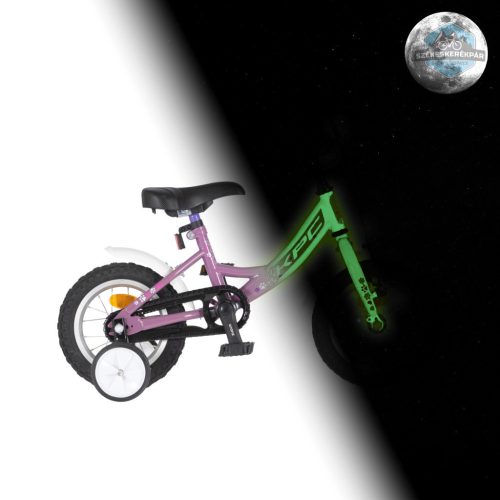 KPC FluoBike Rabbit nyuszis VILÁGÍTÓS 12 lila fluoreszkáló gyermek kerékpár