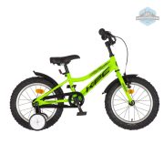 KPC FluoBike Raptor dinós VILÁGÍTÓS 16 neonzöld fluoreszkáló gyermek kerékpár