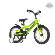 KPC FluoBike Raptor dinós VILÁGÍTÓS 16 neonzöld fluoreszkáló gyermek kerékpár