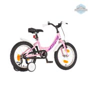 KPC FluoBike Kitty cicás VILÁGÍTÓS 16 rózsaszín fluoreszkáló gyermek kerékpár