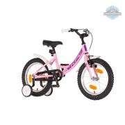 KPC FluoBike Kitty cicás VILÁGÍTÓS 16 rózsaszín fluoreszkáló gyermek kerékpár