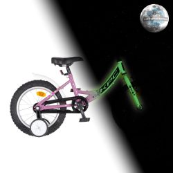   KPC FluoBike Rabbit nyuszis VILÁGÍTÓS 16 lila fluoreszkáló gyermek kerékpár