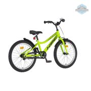 KPC FluoBike Raptor dinós VILÁGÍTÓS 20 neonzöld fluoreszkáló gyermek kerékpár
