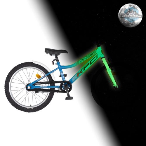 KPC FluoBike Police szirénás VILÁGÍTÓS 20 kék fluoreszkáló gyermek kerékpár