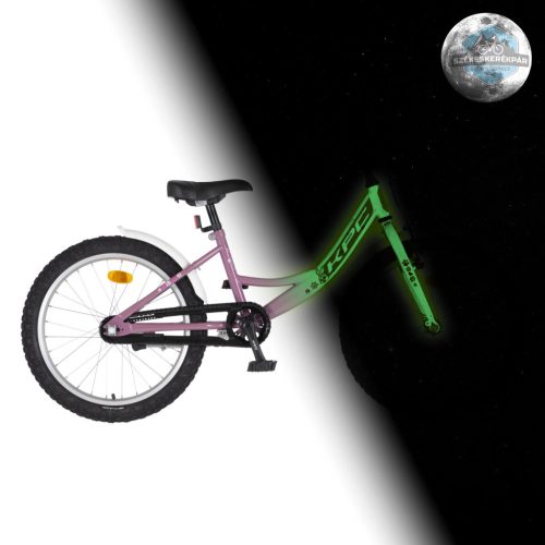 KPC FluoBike Rabbit nyuszis VILÁGÍTÓS 20 lila fluoreszkáló gyermek kerékpár