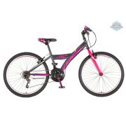 Venssini Parma 24 gyerek kerékpár grafit-pink