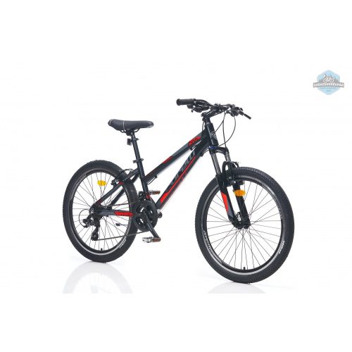 Corelli Via 1.1 24" gyerek MTB könnyűvázas kerékpár Fekete-Piros