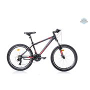 Corelli Via 1.3 24" gyerek MTB könnyűvázas kerékpár Fekete-Piros