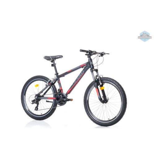 Corelli Via 1.3 24" gyerek MTB könnyűvázas kerékpár Fekete-Piros