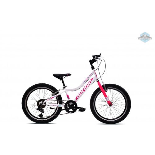 Capriolo Diavolo 200 20" gyerek kerékpár Fehér-Rózsaszín
